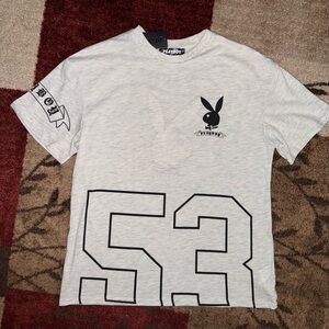 PLAYBOY Since ‘53 Light Gray Graphic Tee- New